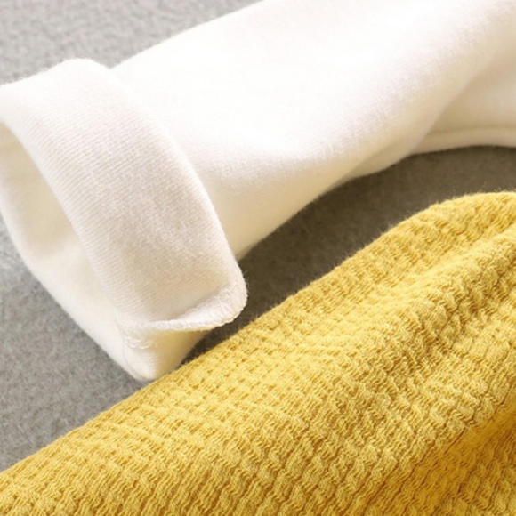 Baby Girls Overall Outfit Long Sleeve Yellow Dress - Picture 4 of 5